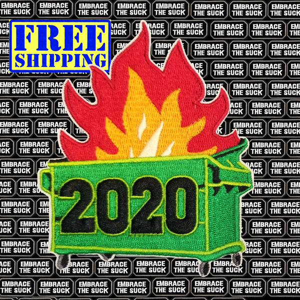 3.80"x3.20" Large 2020 Dumpster Fire Patch Fully-Embroidered Iron On or Velcro High-Quality Well-Made Awesomely-Awesome Patch