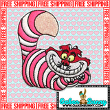 3.15"x3.15" CHESHIRE CAT Alice In Wonderland Disney Embroidered Patch with Choice of Backing