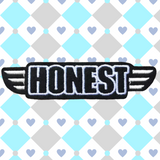 4.10"x1" HONEST with WINGS Embroidered Patch with Choice of Backing