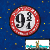 3" PLATFORM 9.75 King's Cross Station Harry Potter Hogwarts Circular Thick Fully-Embroidered Patch with Choice of Backing