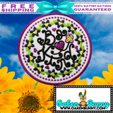 BE KIND FLOWERS Colorful Vibrant Well-Stitched Embroidered Patch 3.15" Diameter with Choice of Backing