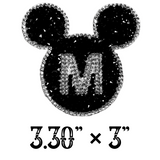 Various RHINESTONE MICKEY AND MINNIE EARS Applique with Choice of Backing