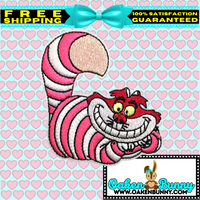 3.15"x3.15" CHESHIRE CAT Alice In Wonderland Disney Embroidered Patch with Choice of Backing