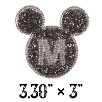 Various RHINESTONE MICKEY AND MINNIE EARS Applique with Choice of Backing