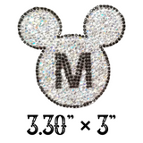 Various RHINESTONE MICKEY AND MINNIE EARS Applique with Choice of Backing