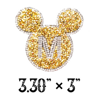 Various RHINESTONE MICKEY AND MINNIE EARS Applique with Choice of Backing