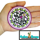 BE KIND FLOWERS Colorful Vibrant Well-Stitched Embroidered Patch 3.15" Diameter with Choice of Backing