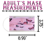 ADULT BUTTERFLY MASKS: Purple, Pink, Blue, Orange, Green