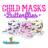 CHILDREN'S BUTTERFLY MASKS in Purple, Pink, Orange