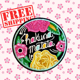 3.15" HAKUNA MATATA Fully-Embroidered Patch with Choice of Backing